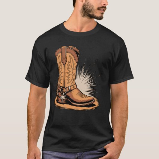 T-shirt Bottes de cow-boy western (Devant)