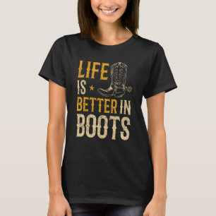 T-shirt Bottes de cowboy de rodéo en cadeau drôle de ligne