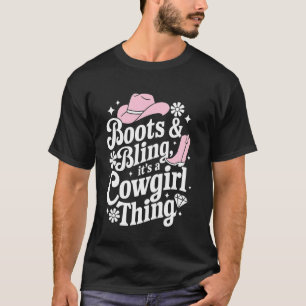T-shirt Bottes de cowgirl, Bling et Cadeau de Musique Coun