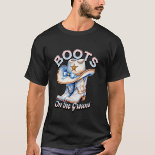 T-shirt Bottes de cowgirl drôles Bling Cadeaux Femmes Mign