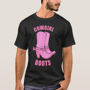 T-shirt Bottes de fille Pays Cheval Rodéo Western Princess