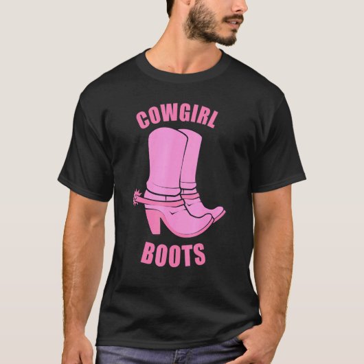 T-shirt Bottes de fille Pays Cheval Rodéo Western Princess (Devant)