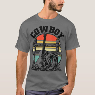T-shirt Bottes de guitare Cowboy et Casquette Cowboy254