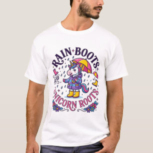 T-shirt Bottes de pluie licorne et maillot commercial raci