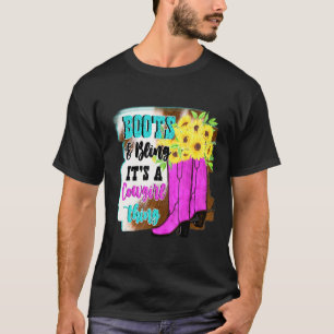 T-shirt Bottes Et Bling C'est Une Chose De Cowgirl Décorat