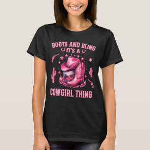 T-shirt Bottes et Bling C'est une histoire de cowgirl Amou