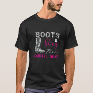 T-shirt Bottes et Bling C'est une histoire de cowgirl Cava