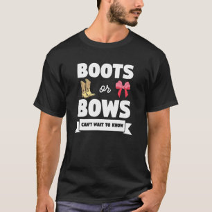 T-shirt Bottes Ou Bows Grossesse Faire-part Sexe Révélatio
