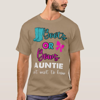 T-shirt bottes ou vaches Genre Révéler bébé Tante fête Mat