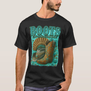 T-shirt Bottes Sur Da Grace Bottes De Cowboy Occidentaux D