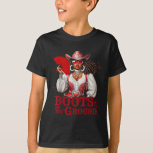 T-shirt Bottes Sur Le Terrain Boot Cowboy Western Cowgirl