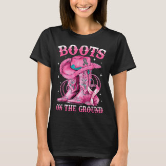 T-shirt Bottes Sur Le Terrain Cowgirl Western Breast Cance