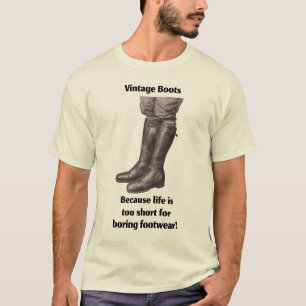 T-shirt Bottes vintages