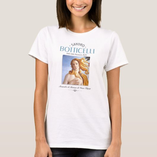 T-shirt Botticelli Naissance de Vénus Peinture et Peintre (Devant)