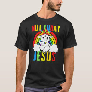 T-shirt Bouc Satanique Pas Aujourd'hui Jésus Arc-en-ciel S