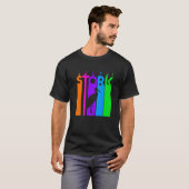 T-shirt Bouche Animal Rainbow Bubble Avec Silhouette (Devant entier)