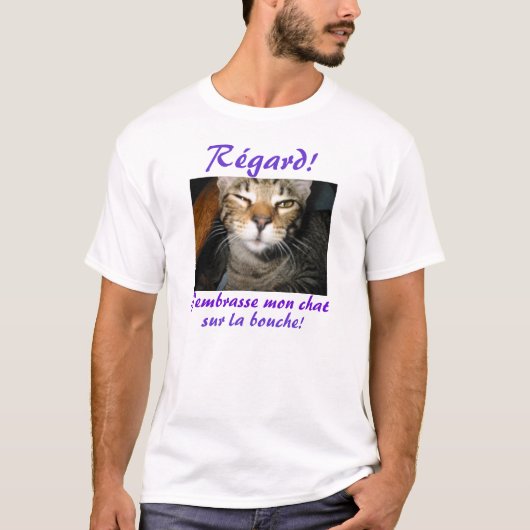 T-shirt Bouche de La de sur de conversation de J'embrasse (Devant)