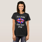 T-shirt Bouche de lèvres Amour Union Jack (Devant entier)