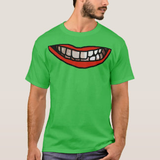 T-shirt Bouche Lèvres rouges dents blanches