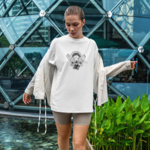 T-shirt Bouche papillon Art nouveau foncé
