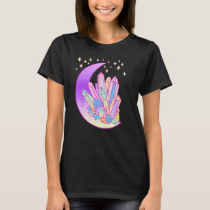 T-shirt Bouche Pastel Goth Crystal Cluster brillant lune s