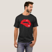T-shirt Bouchée rouge bouche baisante (Devant entier)