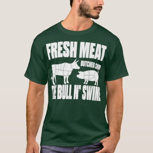 T-shirt Boucher de viande fraîche Boucher de l'ours gris P (Devant)