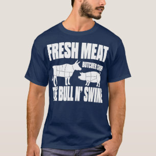 T-shirt Boucher de viande fraîche Boucher Ours gris