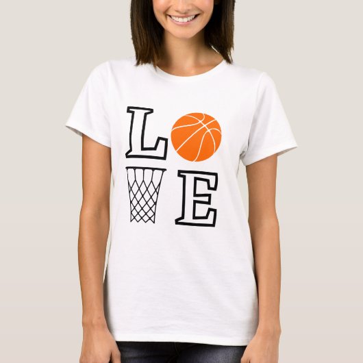 T-shirt Boucles de basket-ball, Lecteur de basket-ball Cad (Devant)