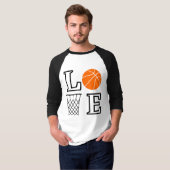 T-shirt Boucles de basket-ball, Lecteur de basket-ball Cad (Devant entier)