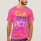 T-shirt Boucles Drôle Pour Les Filles Gym Poids Bodybuildi (Devant)