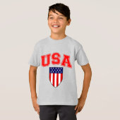 T-shirt Bouclier américain patriotique (Devant entier)