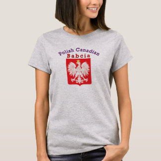 T-shirt Bouclier d'aigle canadien polonais Babcia
