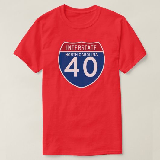 T-shirt Bouclier d'autoroute nationale de la Caroline du (Design devant)