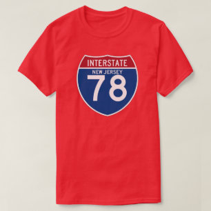 T-shirt Bouclier d'autoroute nationale du New Jersey NJ