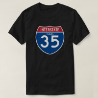Bouclier d'autoroute nationale du Texas TX I-35 -