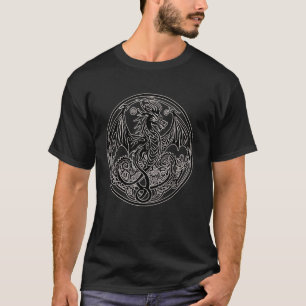 T-shirt Bouclier de dragon s Ethnique Celtique s Dessiné à