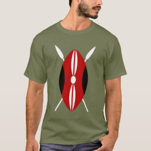 T-shirt Bouclier de Maasai de Kenyan
