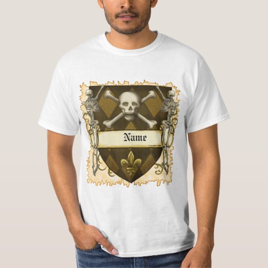 T-shirt Bouclier de squelette (Devant)