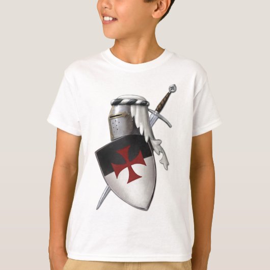 T-shirt Bouclier de Templar de chevaliers (Devant)