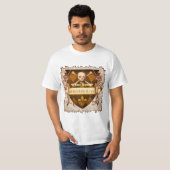 T-shirt Bouclier d'équipe de squelette (Devant entier)