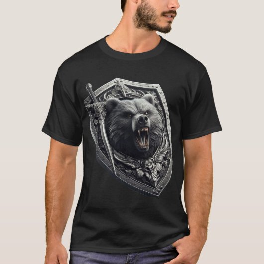 T-shirt Bouclier d'ours 3d (Devant)