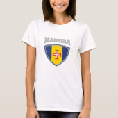 T-shirt Bouclier du drapeau de Madère (Devant)