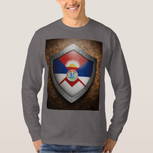 T-shirt Bouclier éco-guerrier : Manches inspirées par le P