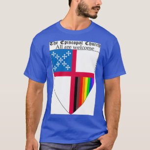 T-shirt Bouclier épiscopal avec 8 couleurs Rainbow Pri
