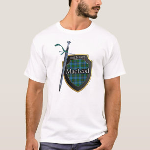 T-shirt Bouclier et épée écossais de tartan de MacLeod 