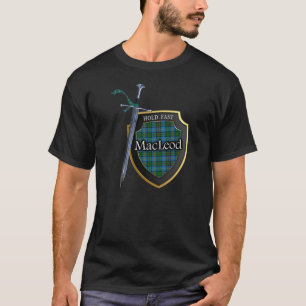 T-shirt Bouclier et épée écossais de tartan de MacLeod 