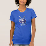 T-shirt Bouclier Maccabee Et Paroles<br><div class="desc">Représentation d'un bouclier de Maccabee et de deux lances. Le bouclier est orné d'un lion et d'un texte lisant "Yisrael" (Israël) dans l'alphabet paléo-hébreu. "Maccabee" apparaît aussi en hébreu moderne. Les Maccabées étaient des rebelles juifs qui ont libéré la Judée du joug de l'Empire seleucide. Chanukkah n'est pas seulement un...</div>