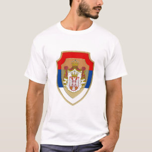T-shirt Bouclier médiéval serbe Armoiries de la Serbie no