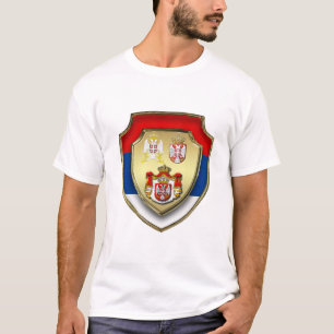 T-shirt Bouclier médiéval serbe Armoiries de Serbie 1